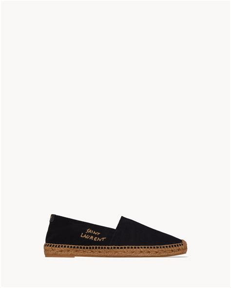 Alpargatas Saint Laurent de lona con bordados .